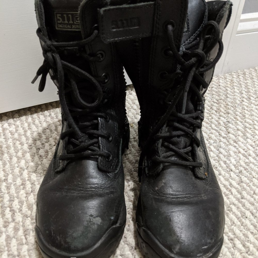 5.11 Women's Tactical Black Boots with Side Zip